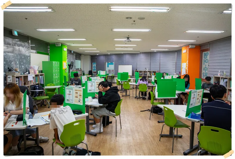 불당점 와와학습코칭센터 자습실 공간