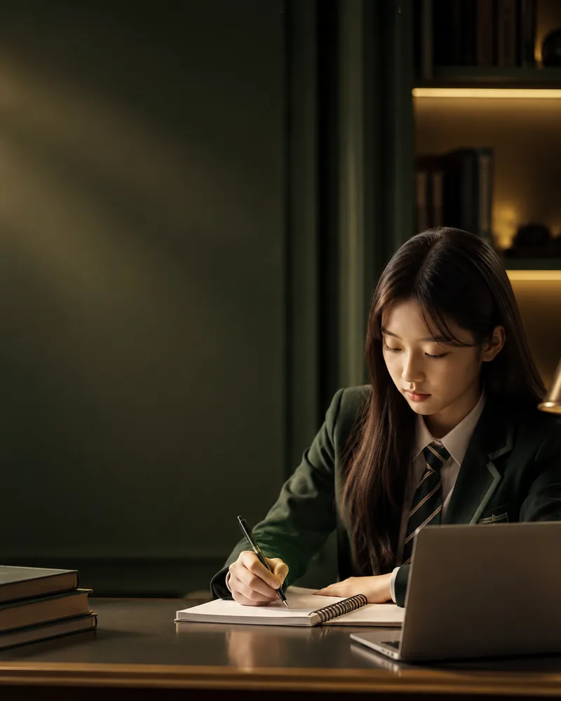 와와학습코칭센터에서 집중해 공부하는 학생